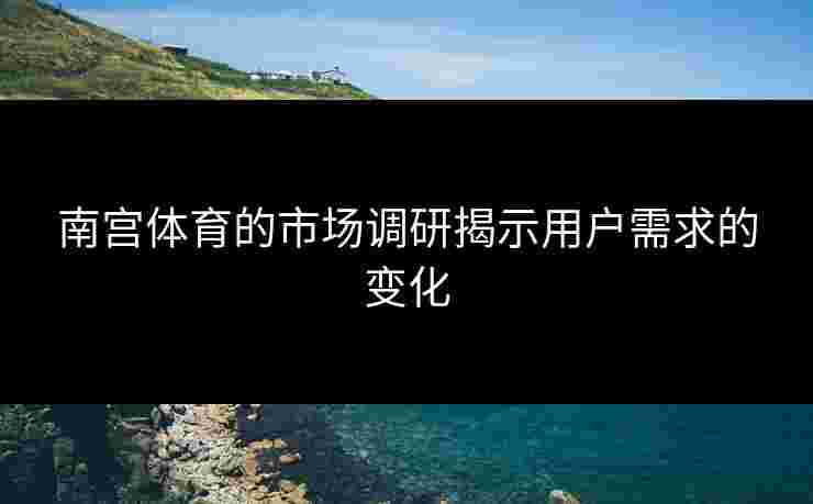 南宫体育的市场调研揭示用户需求的变化
