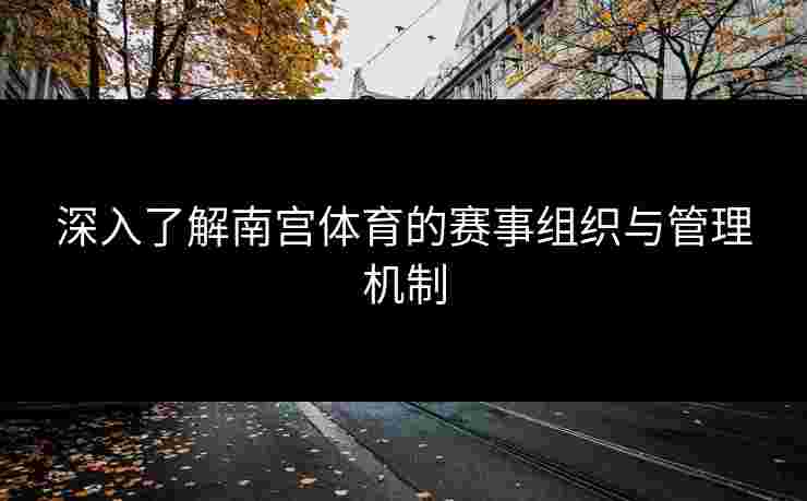 深入了解南宫体育的赛事组织与管理机制